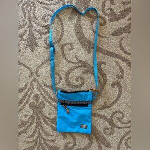 L.L. Bean Blue and Gray Nylon Pouch